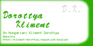 dorottya kliment business card